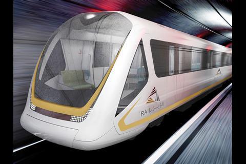 Impression of Doha metro train.